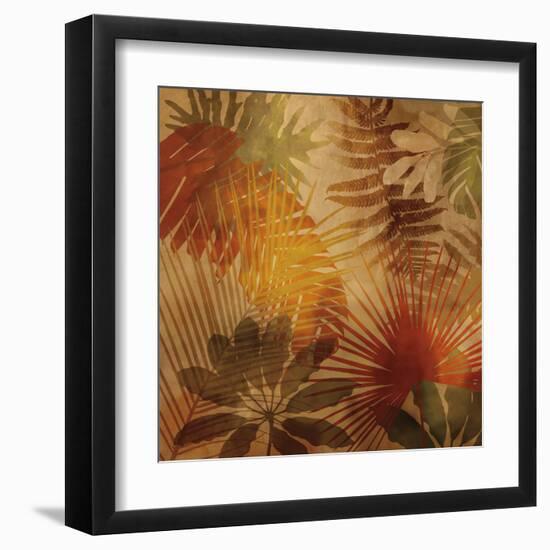 Sunlit Palms II-John Seba-Framed Art Print