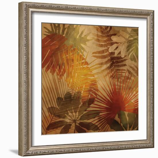 Sunlit Palms II-John Seba-Framed Art Print