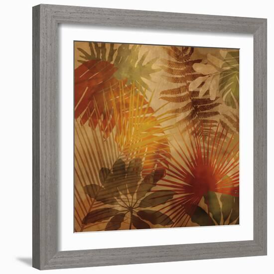 Sunlit Palms II-John Seba-Framed Art Print