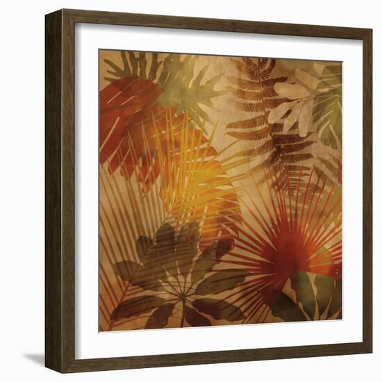 Sunlit Palms II-John Seba-Framed Art Print