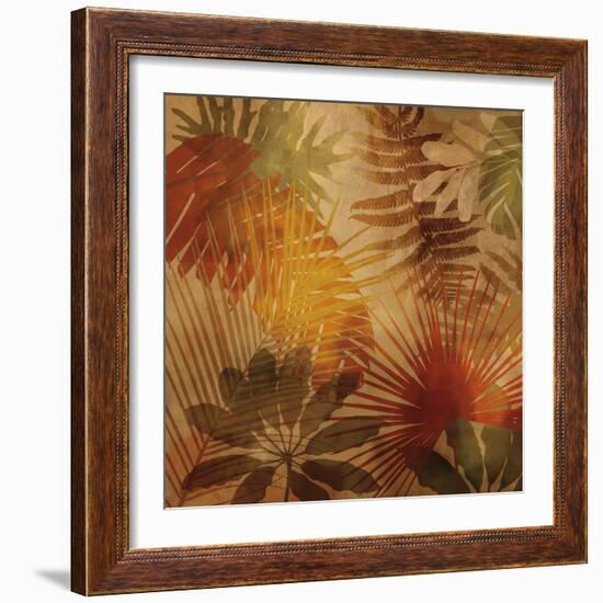 Sunlit Palms II-John Seba-Framed Art Print