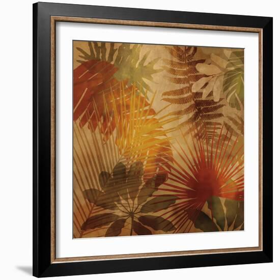 Sunlit Palms II-John Seba-Framed Art Print