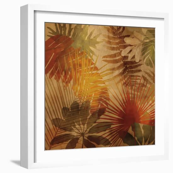 Sunlit Palms II-John Seba-Framed Art Print