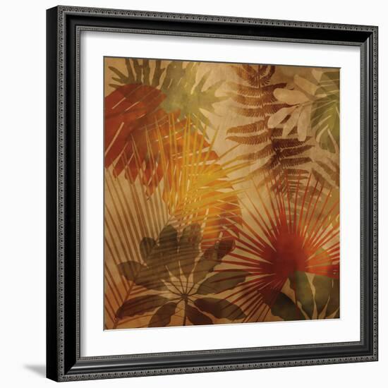 Sunlit Palms II-John Seba-Framed Art Print