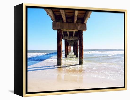 Sunlit Pier I-Gail Peck-Framed Stretched Canvas