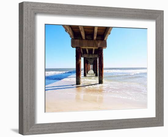 Sunlit Pier I-Gail Peck-Framed Art Print