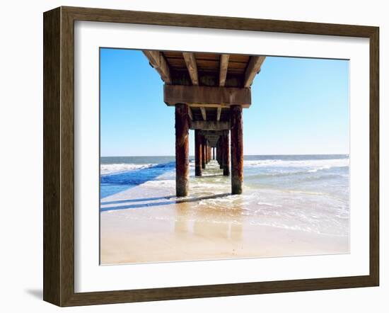 Sunlit Pier I-Gail Peck-Framed Art Print