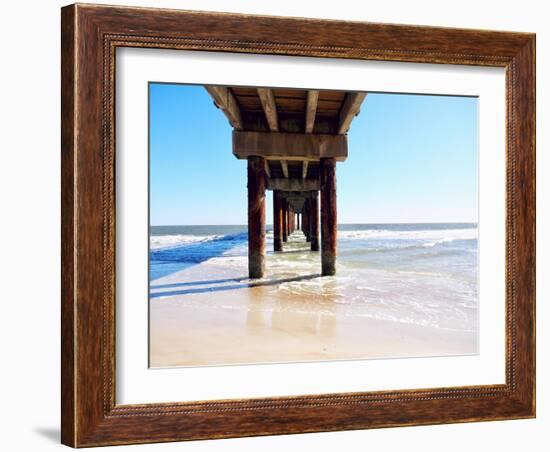 Sunlit Pier I-Gail Peck-Framed Art Print