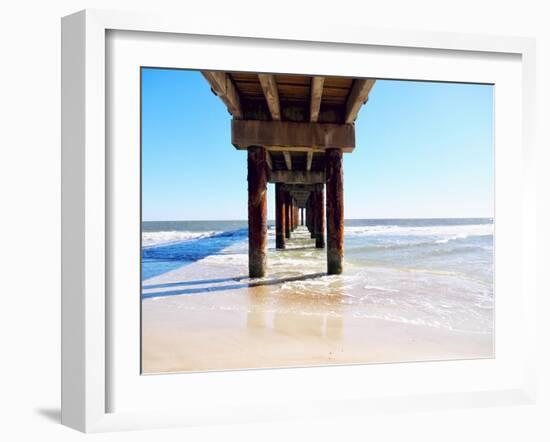 Sunlit Pier I-Gail Peck-Framed Art Print