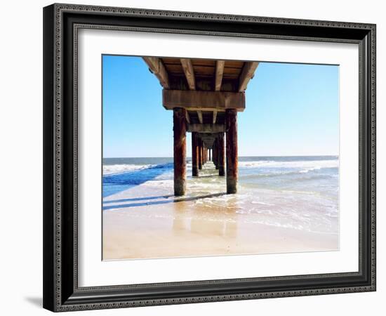 Sunlit Pier I-Gail Peck-Framed Art Print