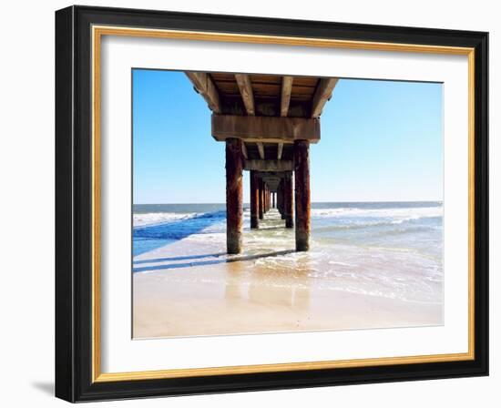 Sunlit Pier I-Gail Peck-Framed Art Print