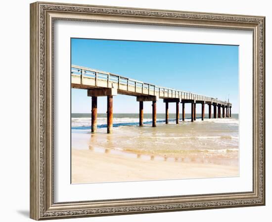 Sunlit Pier II-Gail Peck-Framed Art Print