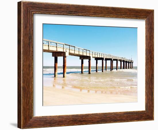 Sunlit Pier II-Gail Peck-Framed Art Print