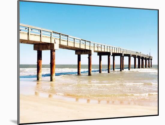 Sunlit Pier II-Gail Peck-Mounted Art Print