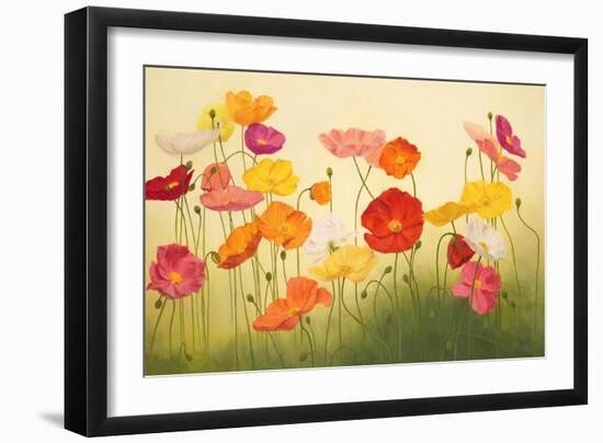 Sunlit Poppies-Janelle Kroner-Framed Art Print