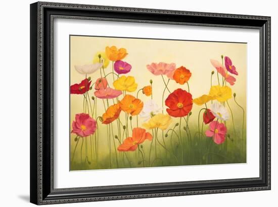 Sunlit Poppies-Janelle Kroner-Framed Art Print