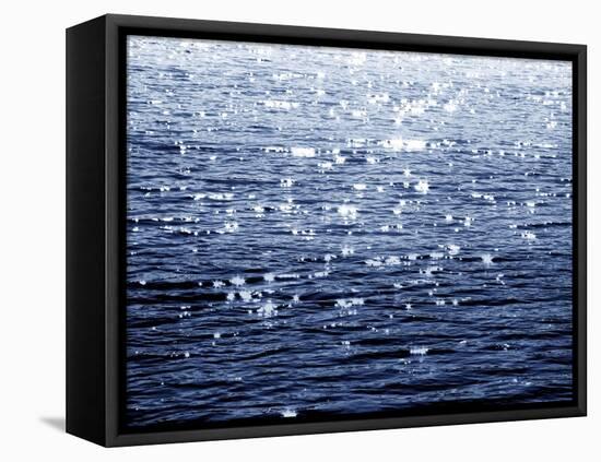 Sunlit Sea Indigo-Maggie Olsen-Framed Stretched Canvas