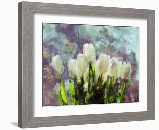 Sunlit Tulips II-Noah Bay-Framed Art Print