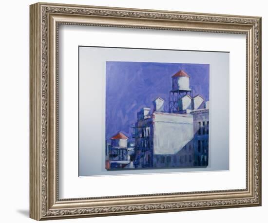 Sunlit Water Towers-Patti Mollica-Framed Giclee Print