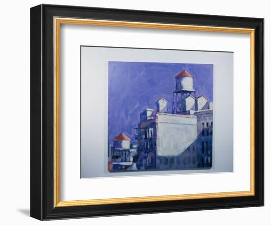 Sunlit Water Towers-Patti Mollica-Framed Giclee Print