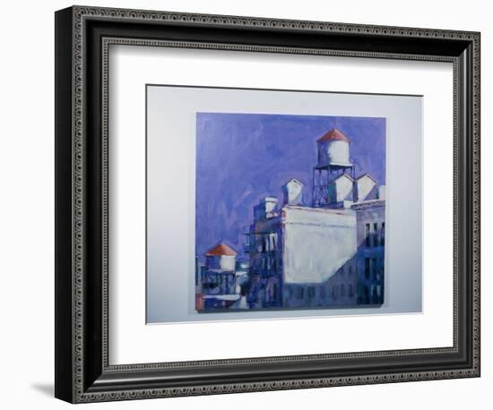 Sunlit Water Towers-Patti Mollica-Framed Premium Giclee Print