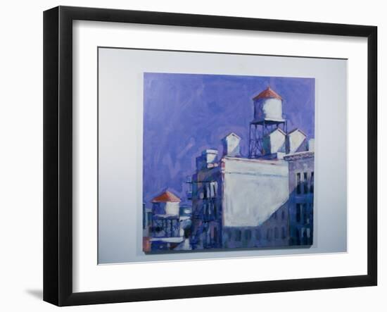 Sunlit Water Towers-Patti Mollica-Framed Giclee Print