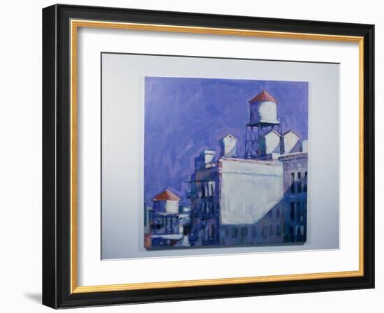 Sunlit Water Towers-Patti Mollica-Framed Giclee Print