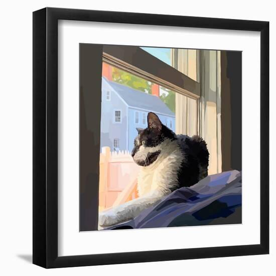 Sunning Kitties II-Emily Kalina-Framed Art Print