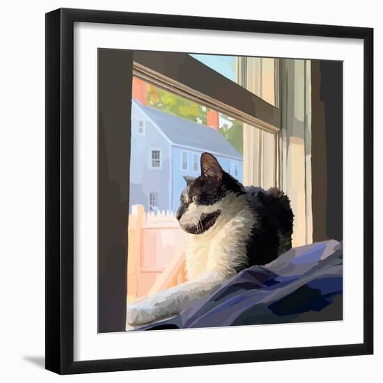 Sunning Kitties II-Emily Kalina-Framed Art Print