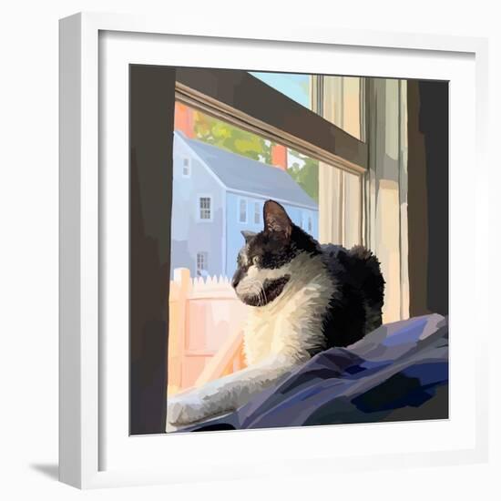 Sunning Kitties II-Emily Kalina-Framed Art Print