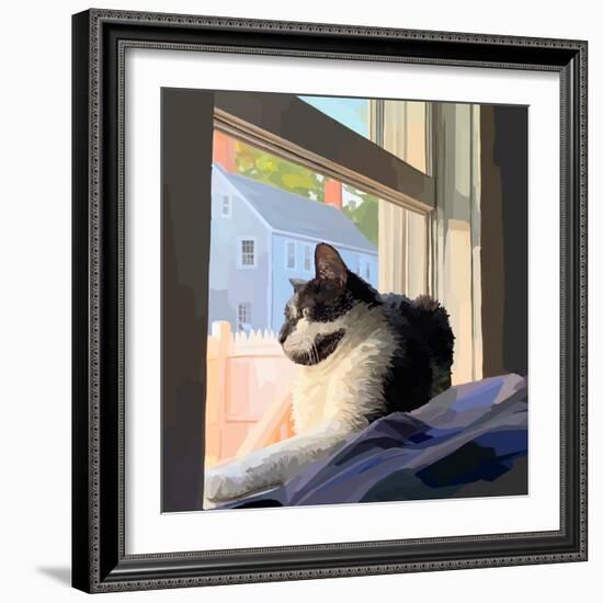 Sunning Kitties II-Emily Kalina-Framed Art Print