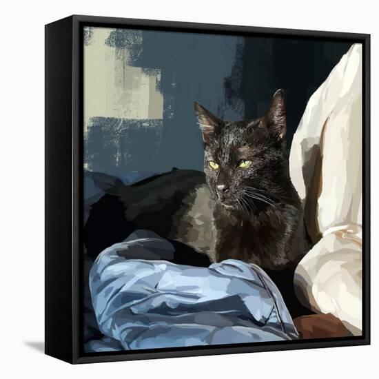 Sunning Kitties III-Emily Kalina-Framed Stretched Canvas