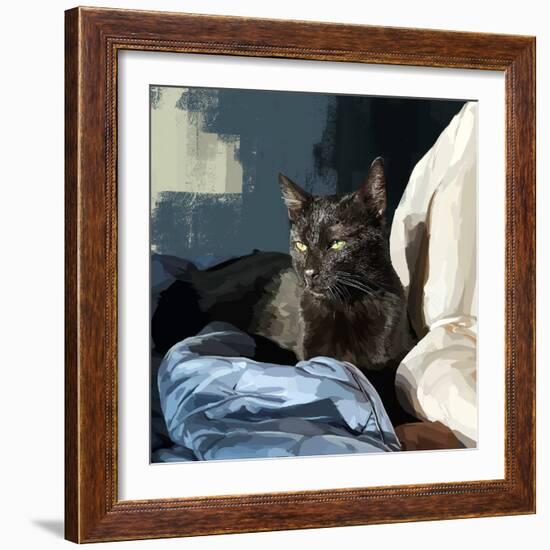 Sunning Kitties III-Emily Kalina-Framed Art Print