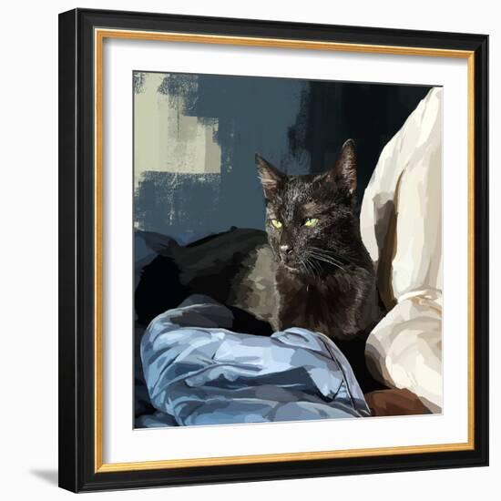 Sunning Kitties III-Emily Kalina-Framed Art Print