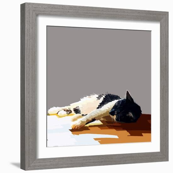 Sunning Kitties IV-Emily Kalina-Framed Art Print