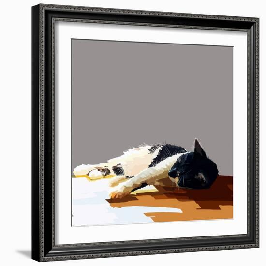 Sunning Kitties IV-Emily Kalina-Framed Art Print