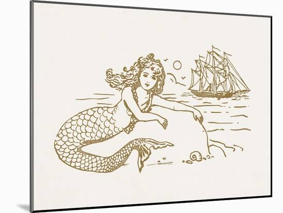 Sunning Mermaid I-Victoria Barnes-Mounted Art Print