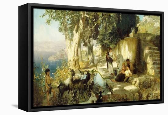 Sunny Afternoon at the Well-Genrikh Ippolitovich Semiradski-Framed Premier Image Canvas
