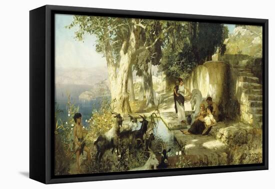 Sunny Afternoon at the Well-Henryk Siemieradzki-Framed Premier Image Canvas