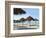 Sunny Beach and Palapas-Randy Faris-Framed Photographic Print