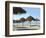 Sunny Beach and Palapas-Randy Faris-Framed Photographic Print