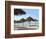 Sunny Beach and Palapas-Randy Faris-Framed Photographic Print