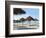 Sunny Beach and Palapas-Randy Faris-Framed Photographic Print