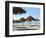 Sunny Beach and Palapas-Randy Faris-Framed Photographic Print