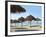 Sunny Beach and Palapas-Randy Faris-Framed Photographic Print