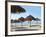 Sunny Beach and Palapas-Randy Faris-Framed Photographic Print