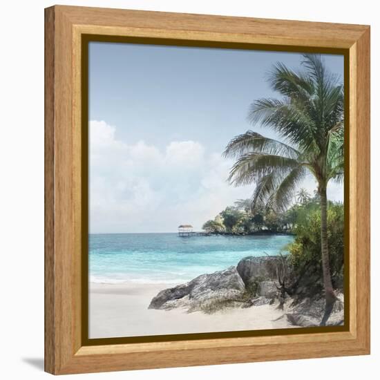 Sunny Beach Day-Mike Calascibetta-Framed Stretched Canvas