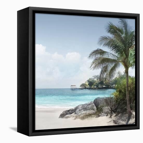 Sunny Beach Day-Mike Calascibetta-Framed Stretched Canvas