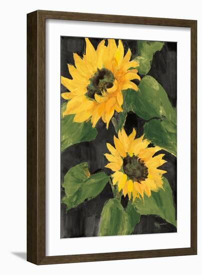 Sunny Blooms on Black-Albena Hristova-Framed Art Print