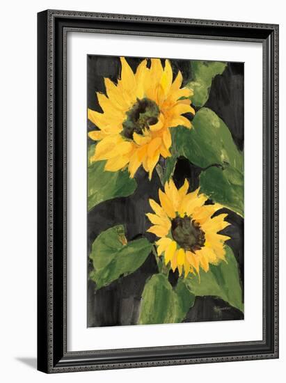 Sunny Blooms on Black-Albena Hristova-Framed Art Print